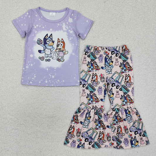 purple cartoon Boutique girl outfits