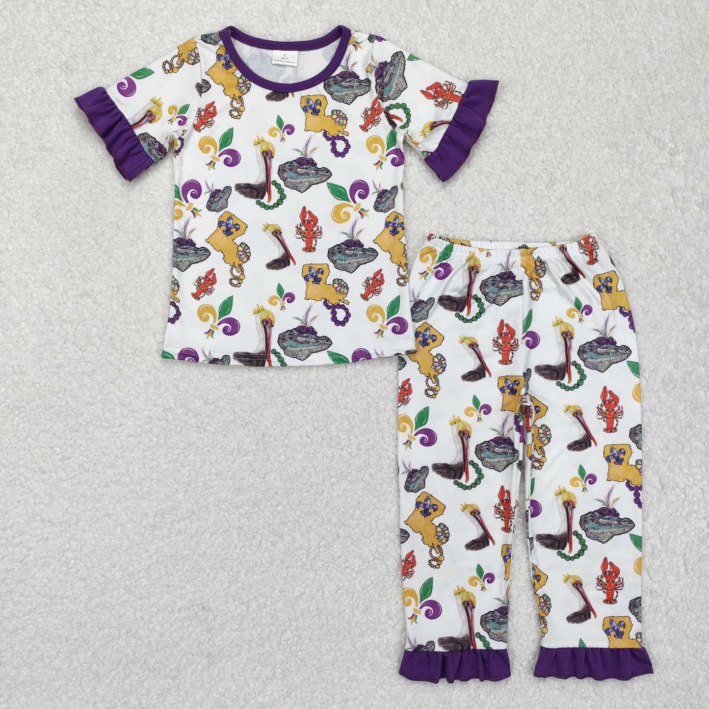 Carnival animals print Long Sleeve girl Pajamas