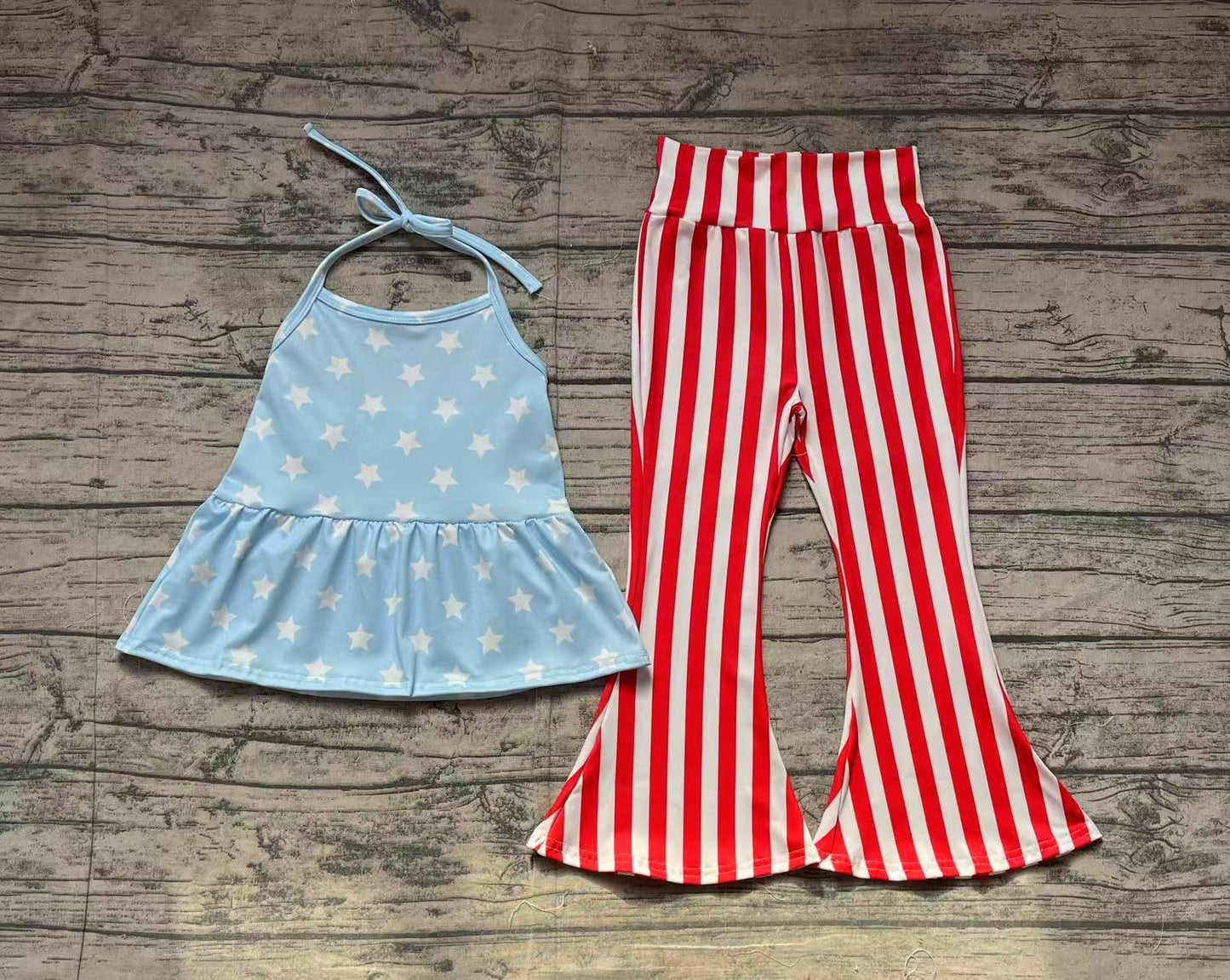 pre -order star stripe girls Summer set GSPO1974