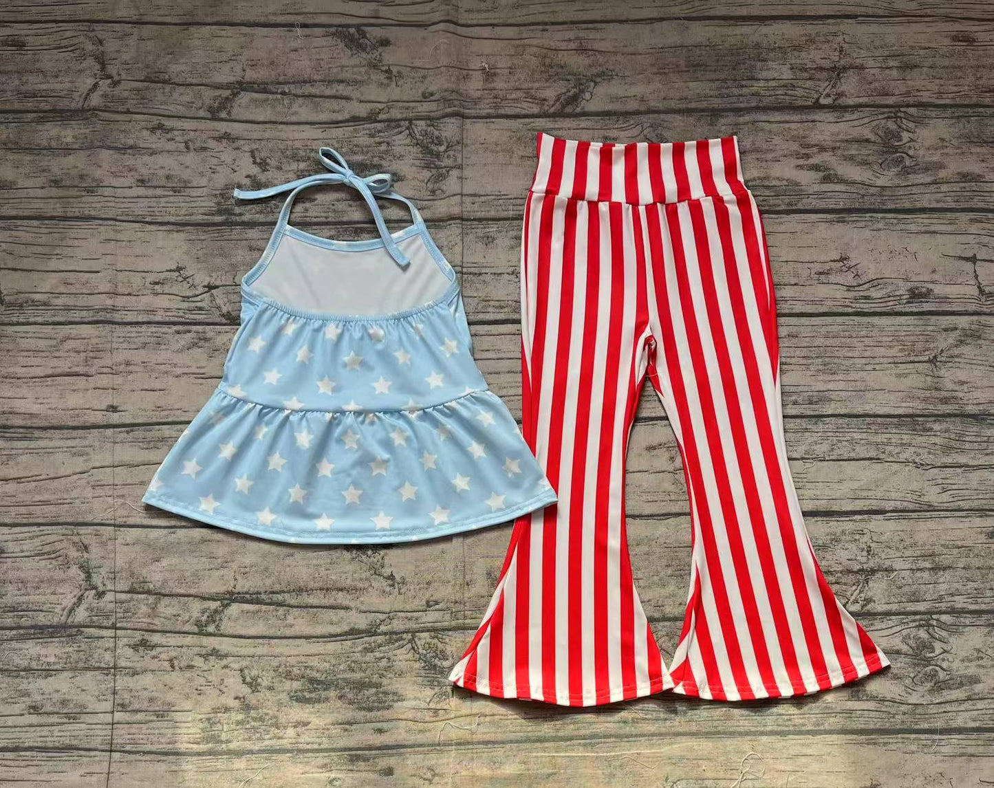pre -order star stripe girls Summer set GSPO1974