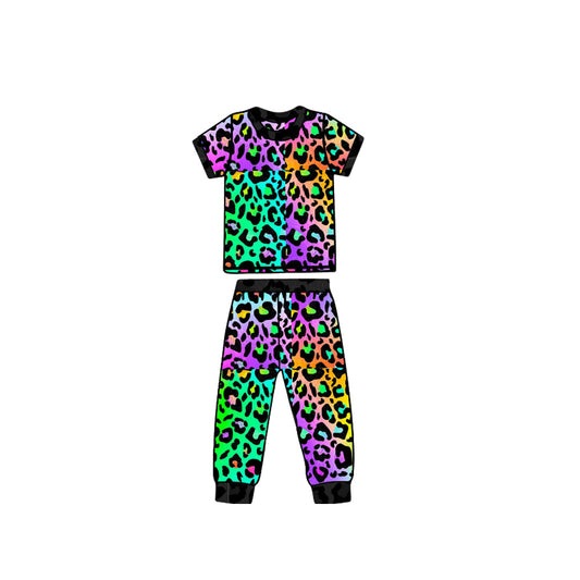 pre -order colorful leopard  girls set GSPO2008
