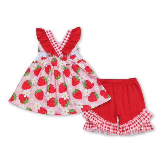 MAMA'S Girls strawberry set Girls Set （us us warehouse）