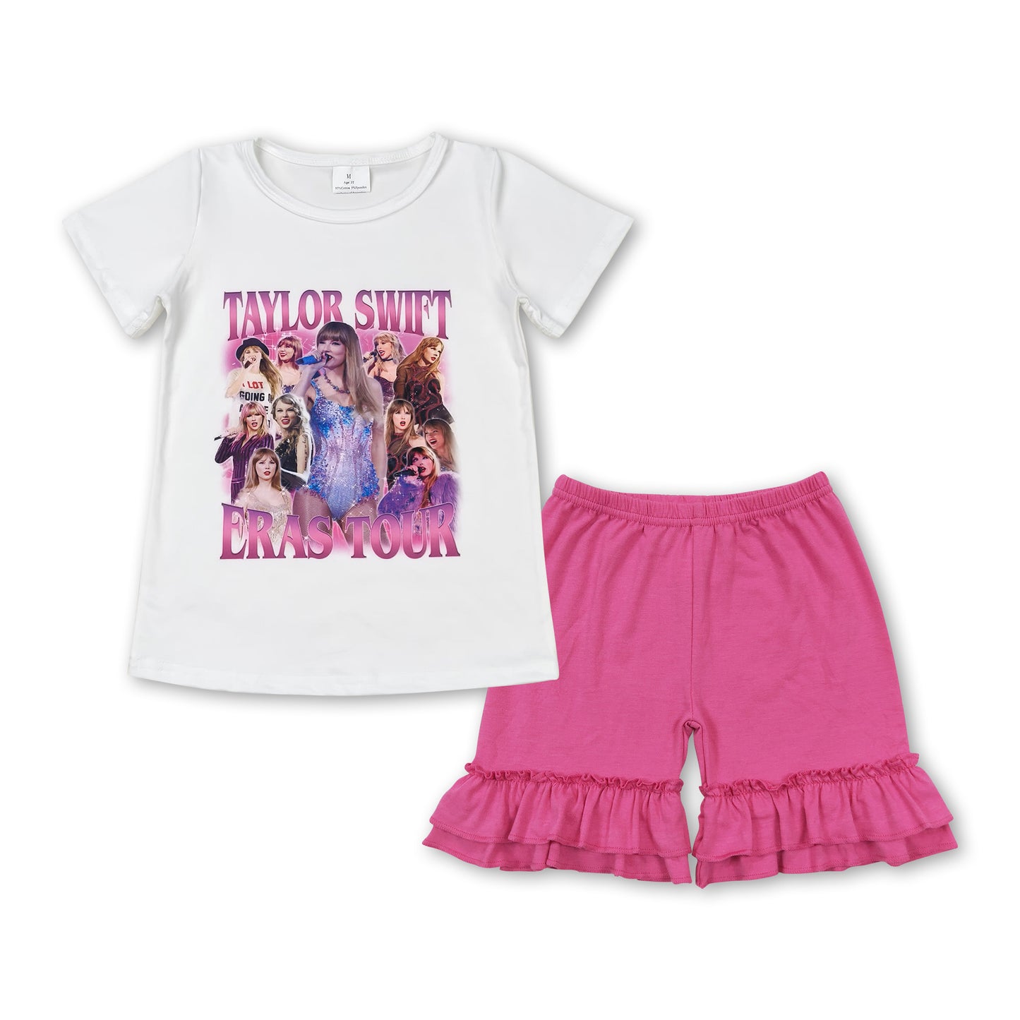 singer hot pink shorts Girls Summer Set