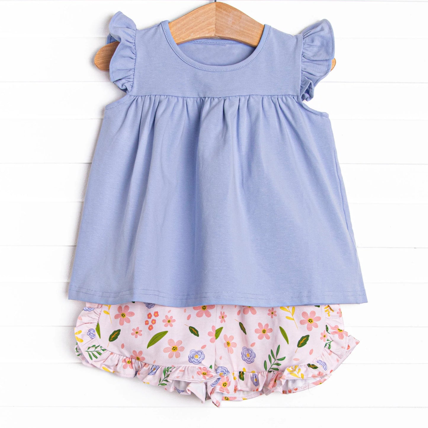 pre -order purple print Short Sleeve girl set GSSO2136
