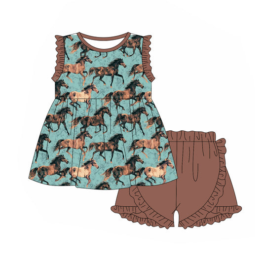 pre -order cyan hunting horse cowgirl Set GSSO2146