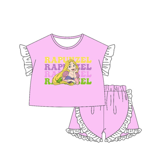 pre -order purple princess print girl Set GSSO2159