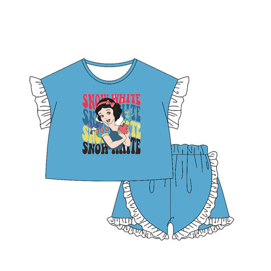 pre -order blue princess print girl Set GSSO2162
