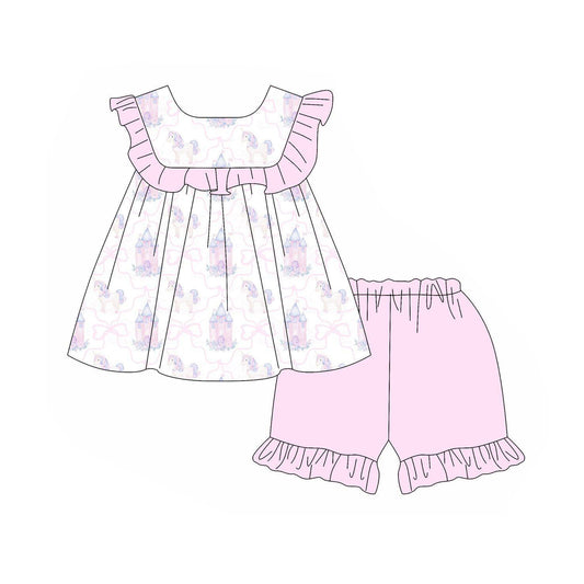 pre -order castle  pink bow Set GSSO2240