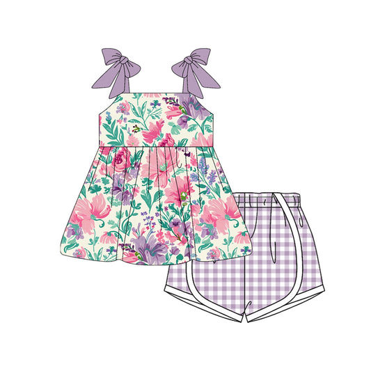 pre -order purple flowers girl set GSSO2558