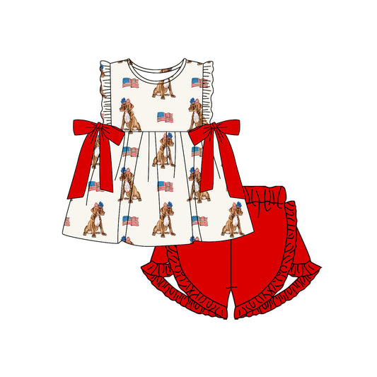 pre -order puppy print  girl set GSSO2560