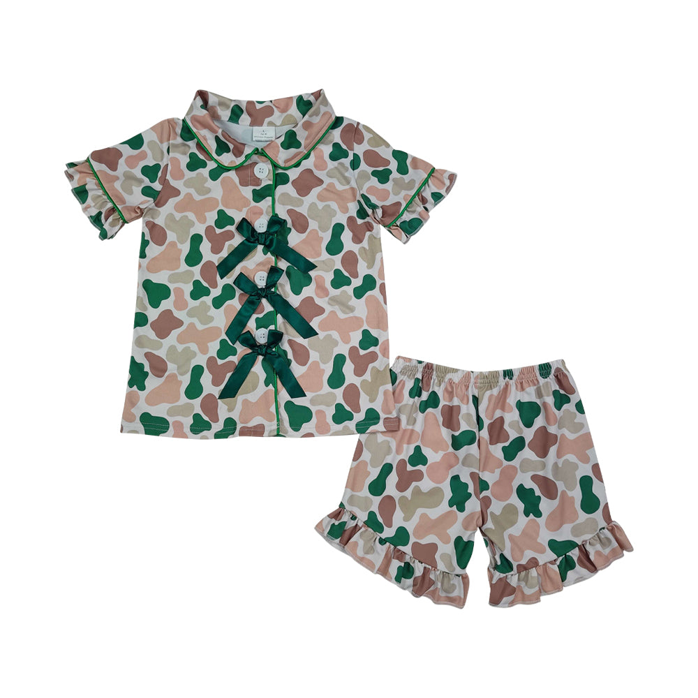 Toddler Camo Girls Button Pajamas GSSO3367