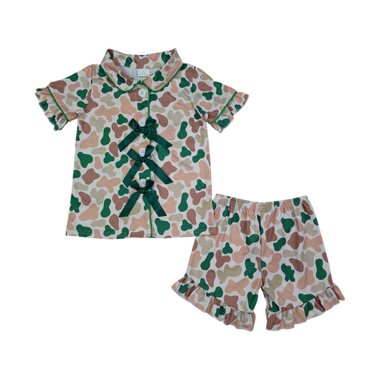 Toddler Camo Girls Button Pajamas GSSO3367