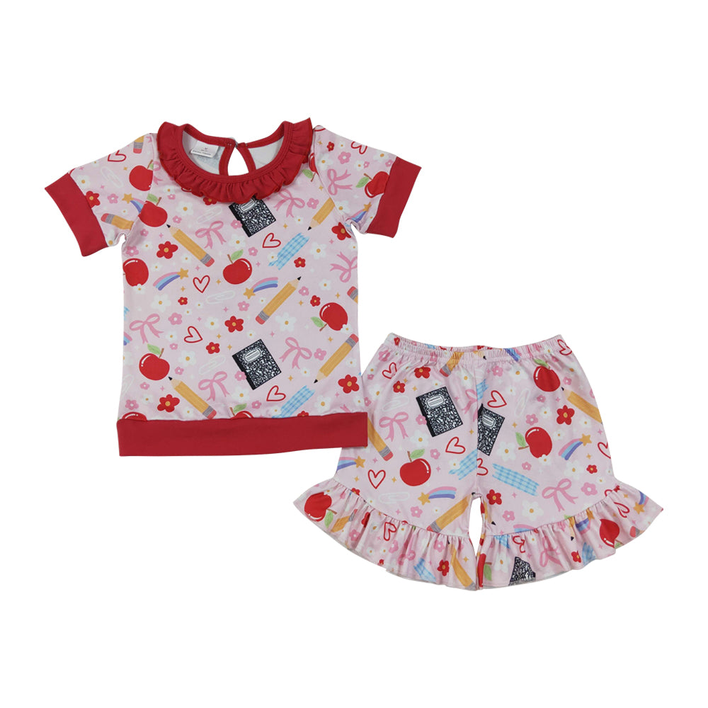 Summer Back To School apple pencil Girls Set GSSO3525