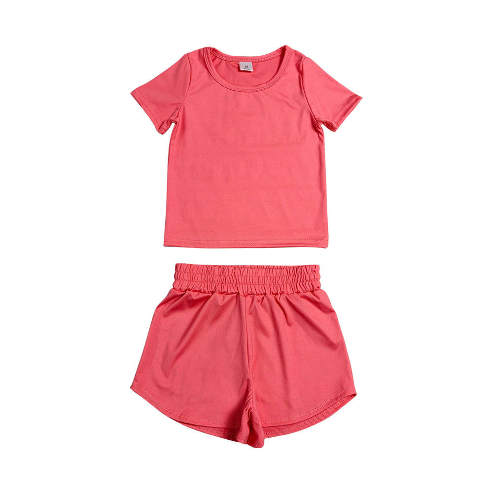 Athletic Coral Red Sports Active Girls Set GSSO3772