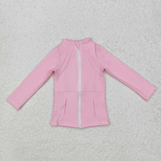 Pink sports coat tops