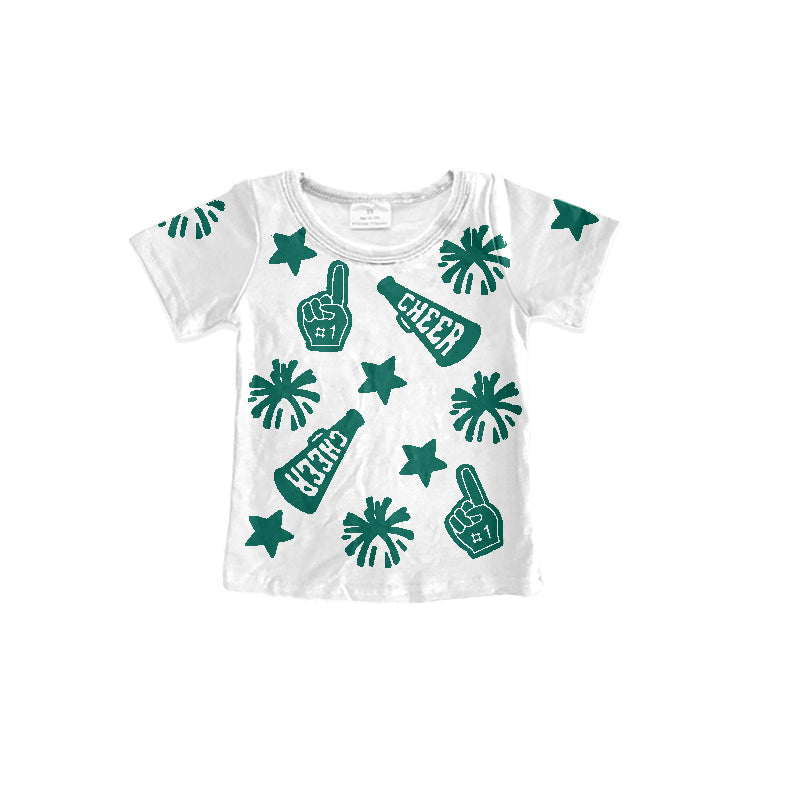 pre -order Green cheer short sleeve girl t-shirt   GT0955