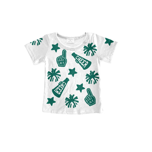 pre -order Green cheer short sleeve girl t-shirt   GT0955