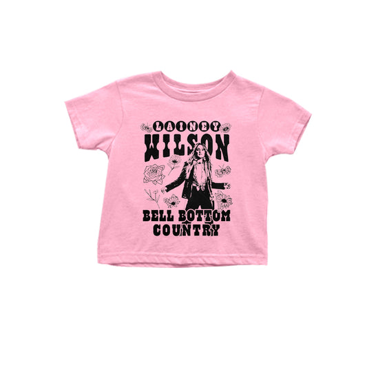 pre -order Pink pattern Print short sleeve girl t-shirt GT0978