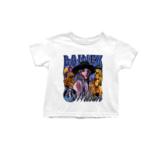 pre -order white Print short sleeve girl t-shirt GT0980
