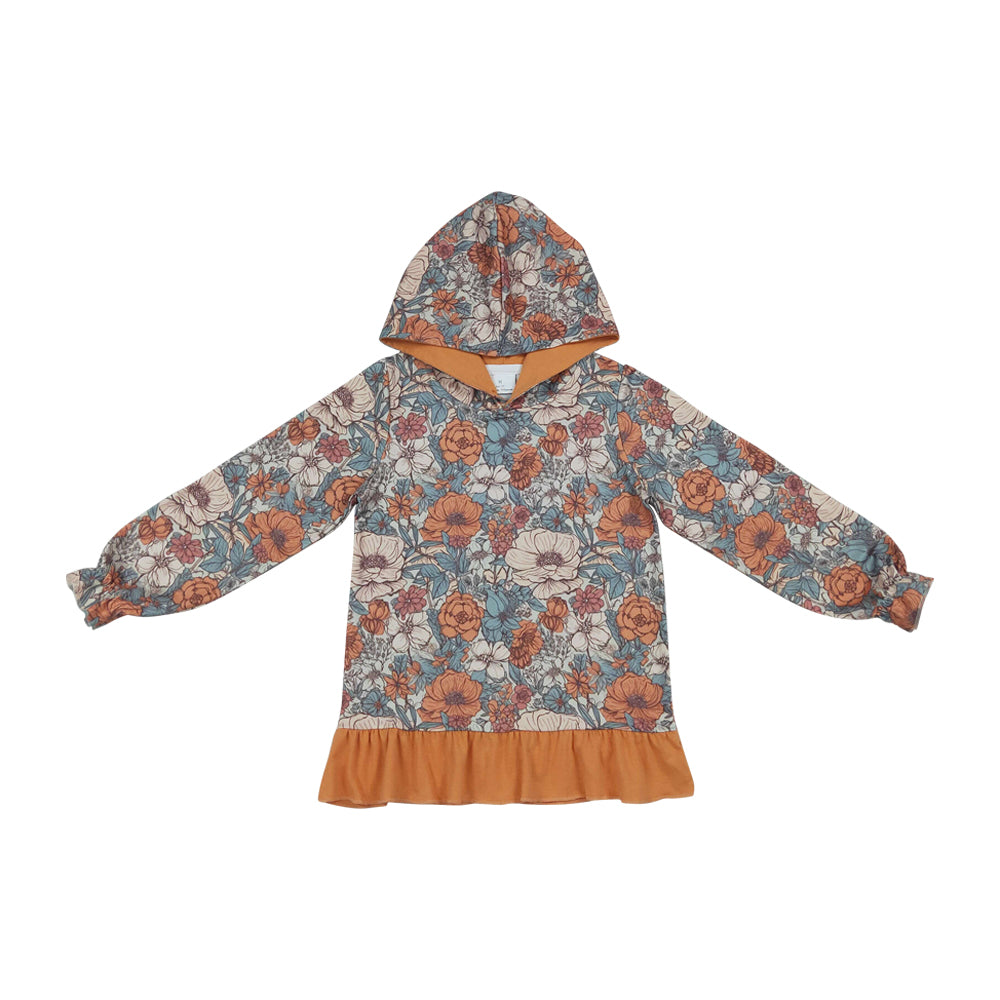 flowers  print Long Sleeve Hoodies GT1643