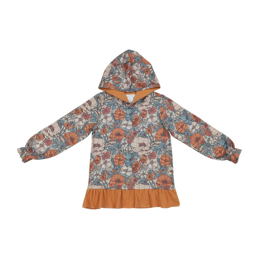 flowers  print Long Sleeve Hoodies GT1643