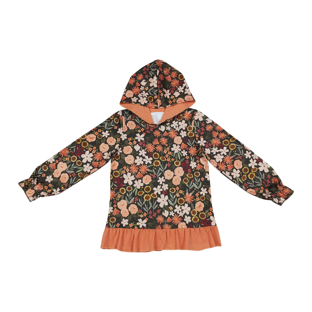 flowers  print Long Sleeve Hoodies GT1644