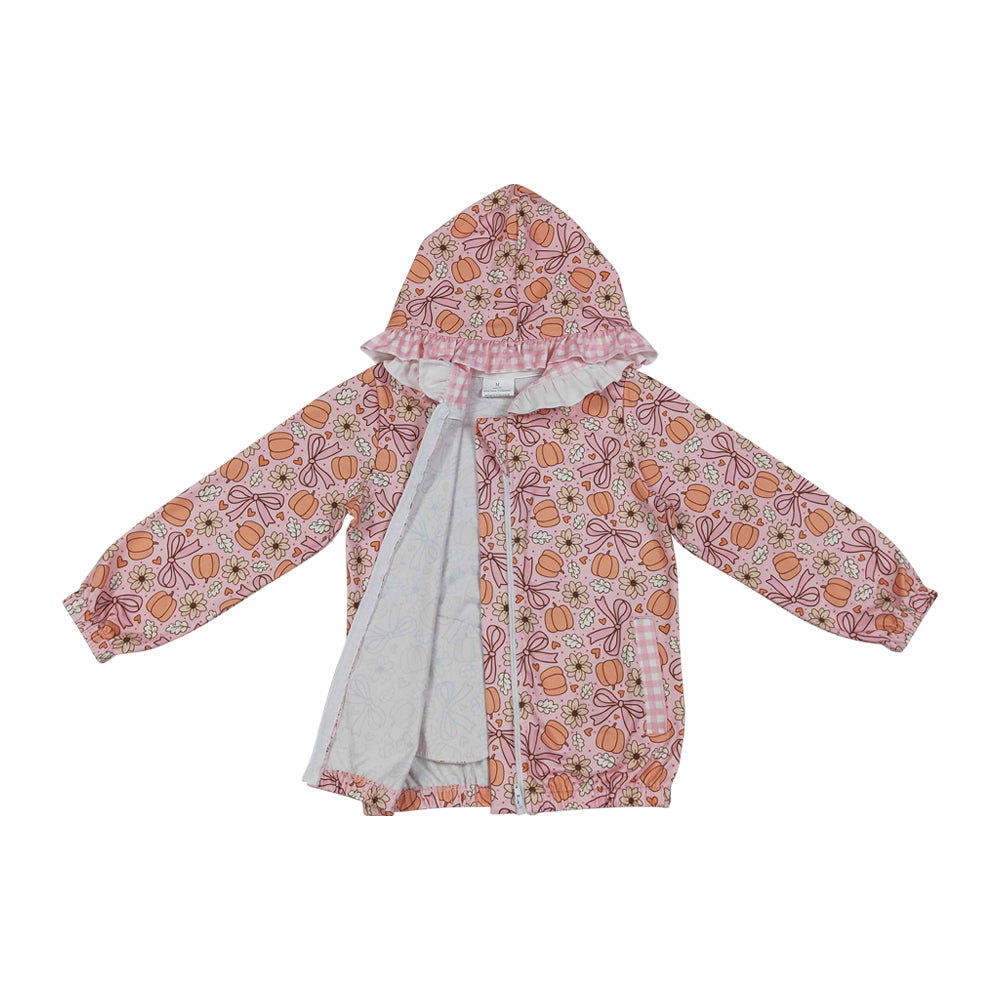 Pumpkin flowers Bow print Long Sleeve Hoodies GT1661
