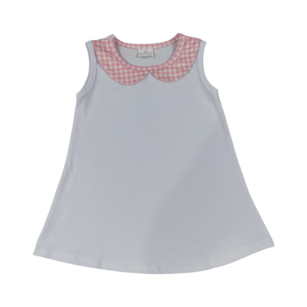 coral Plaid Girls Shirt Top GT1706