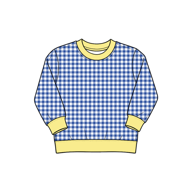 Preorder MOQ 5 pcs Each Style Colorful Plaid Yoga Kids Girls Shirt