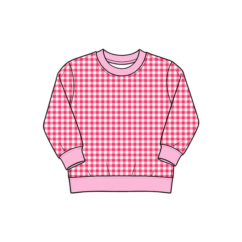 Preorder MOQ 5 pcs Each Style Colorful Plaid Yoga Kids Girls Shirt