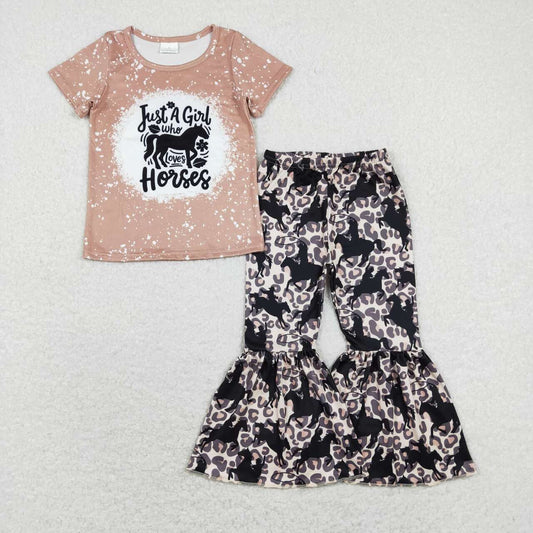 Just a girl Horse Bell Pants Girls Set