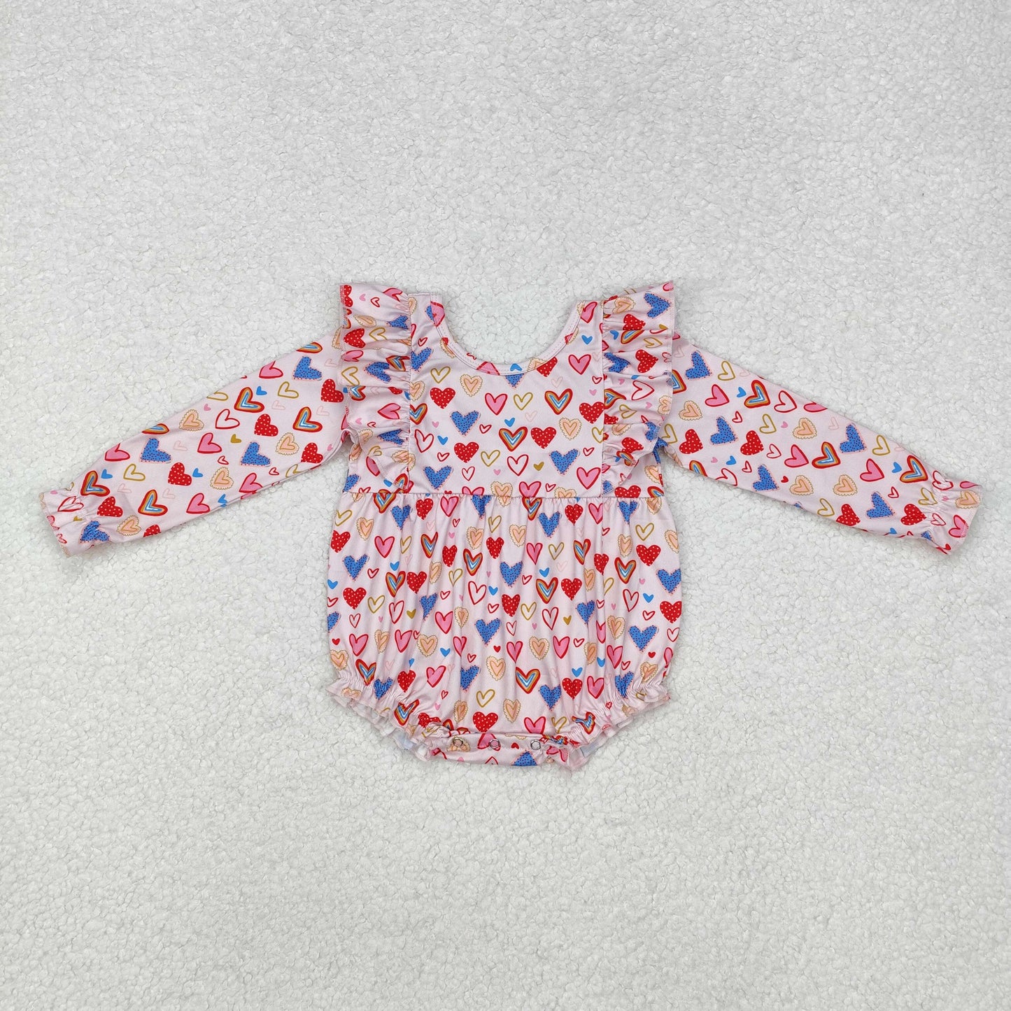 corlorful loving print Print Baby Romper