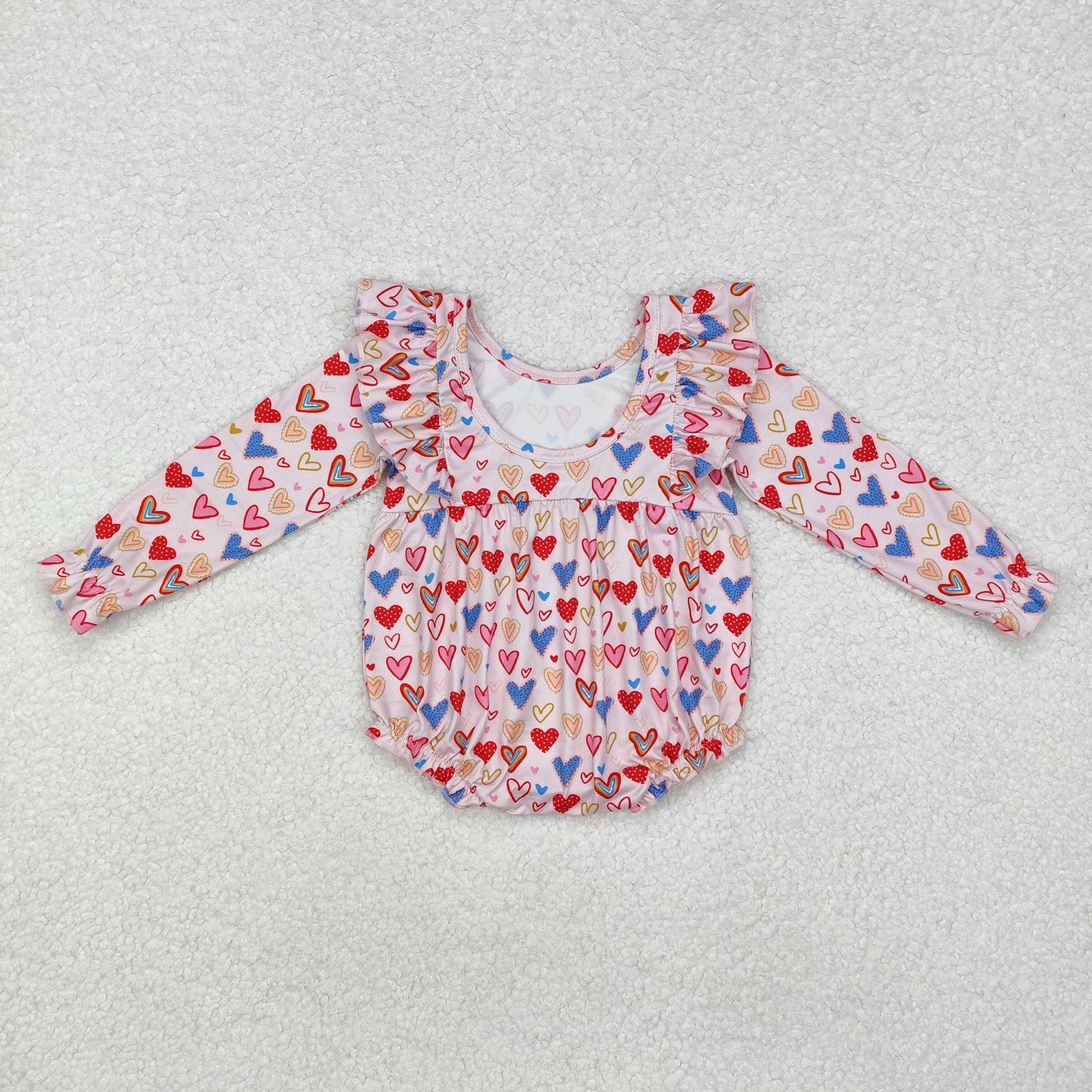 corlorful loving print Print Baby Romper