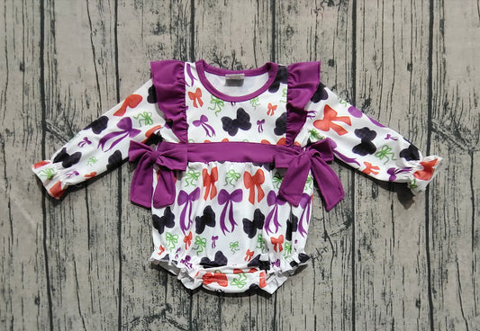 Pre- order bows print romper LR2285