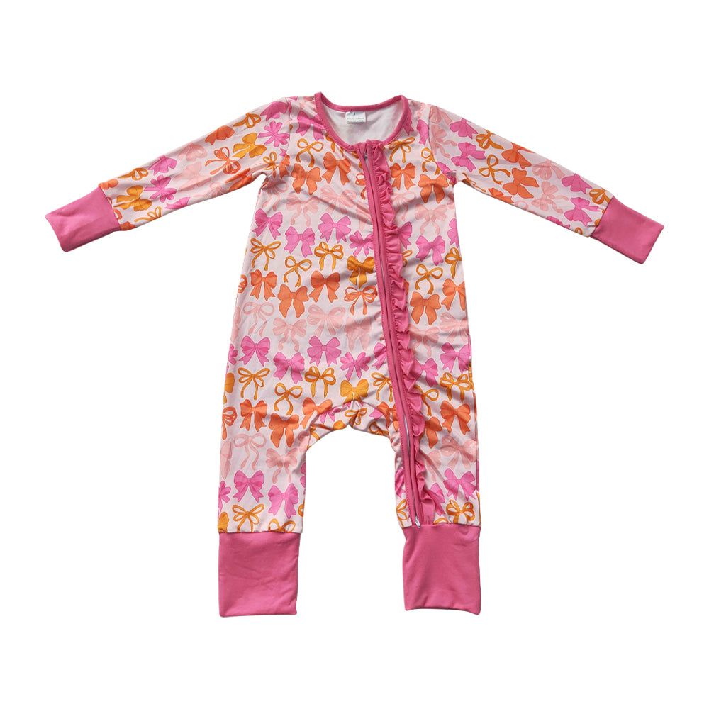 Bow Long Sleeve Baby Romper LR2567