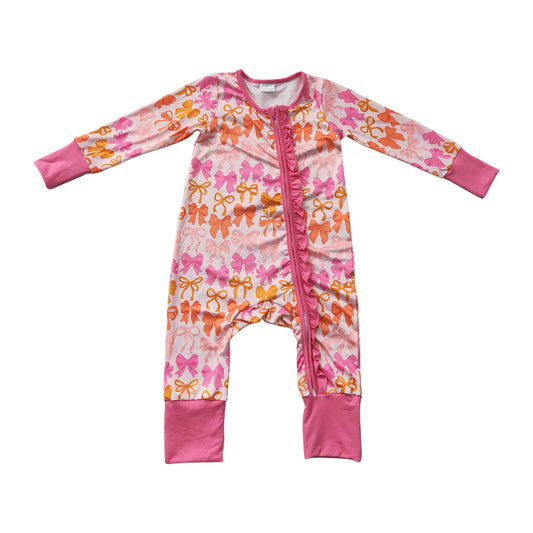Bow Long Sleeve Baby Romper LR2567