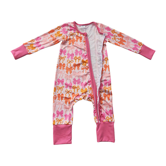 Bow Long Sleeve Baby Romper LR2567