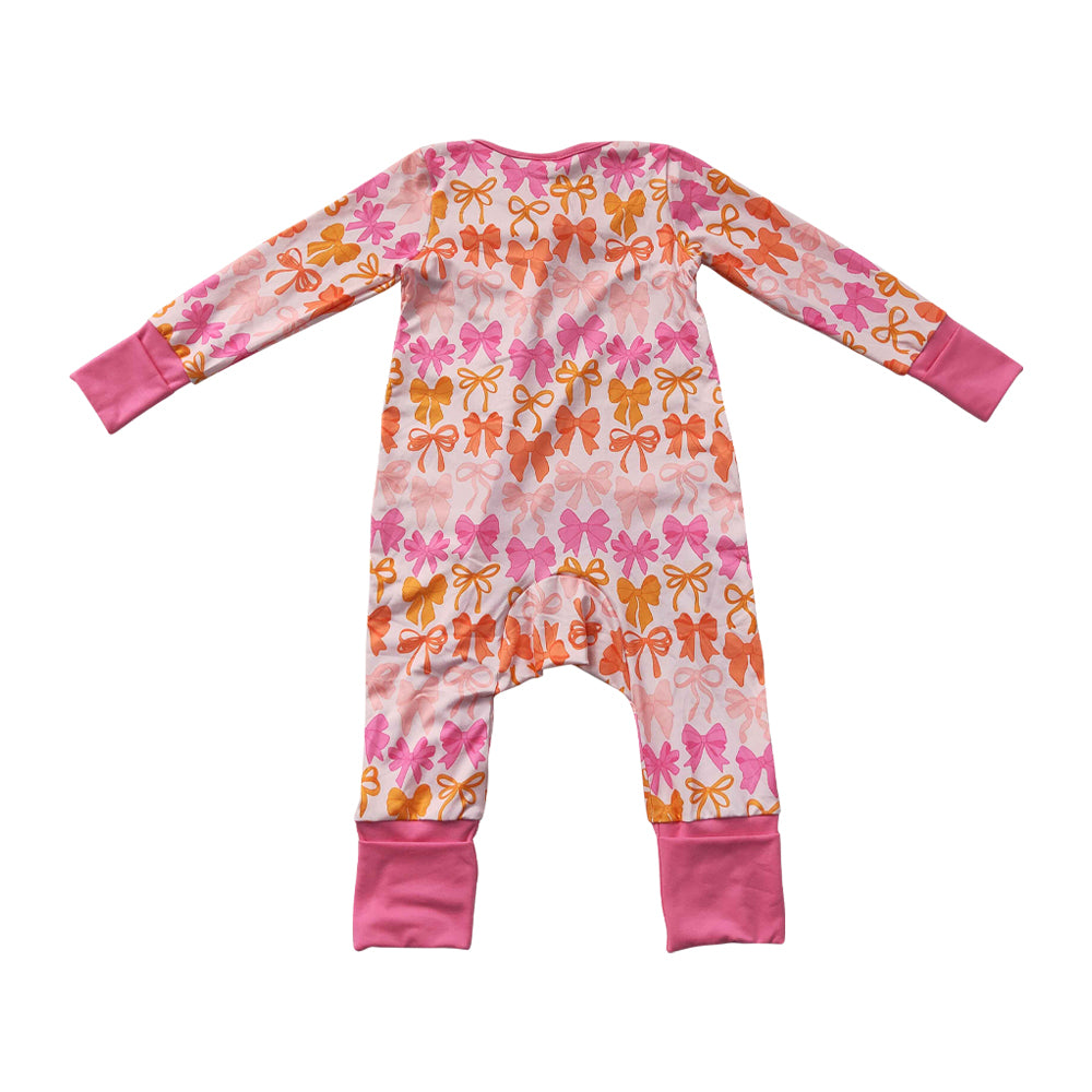 Bow Long Sleeve Baby Romper LR2567