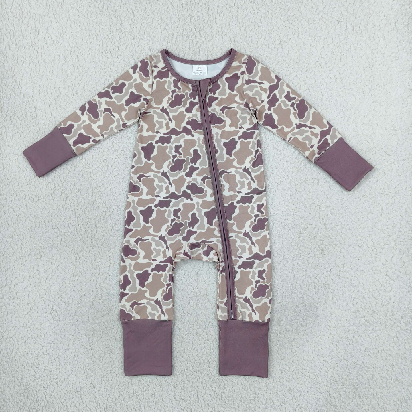 LR2948 Hunting Camo Baby Sleepers Romper
