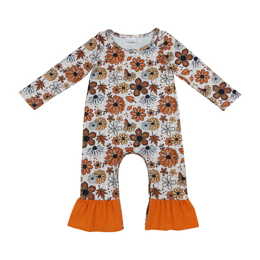 flowers Long Sleeve Baby Romper LR3025
