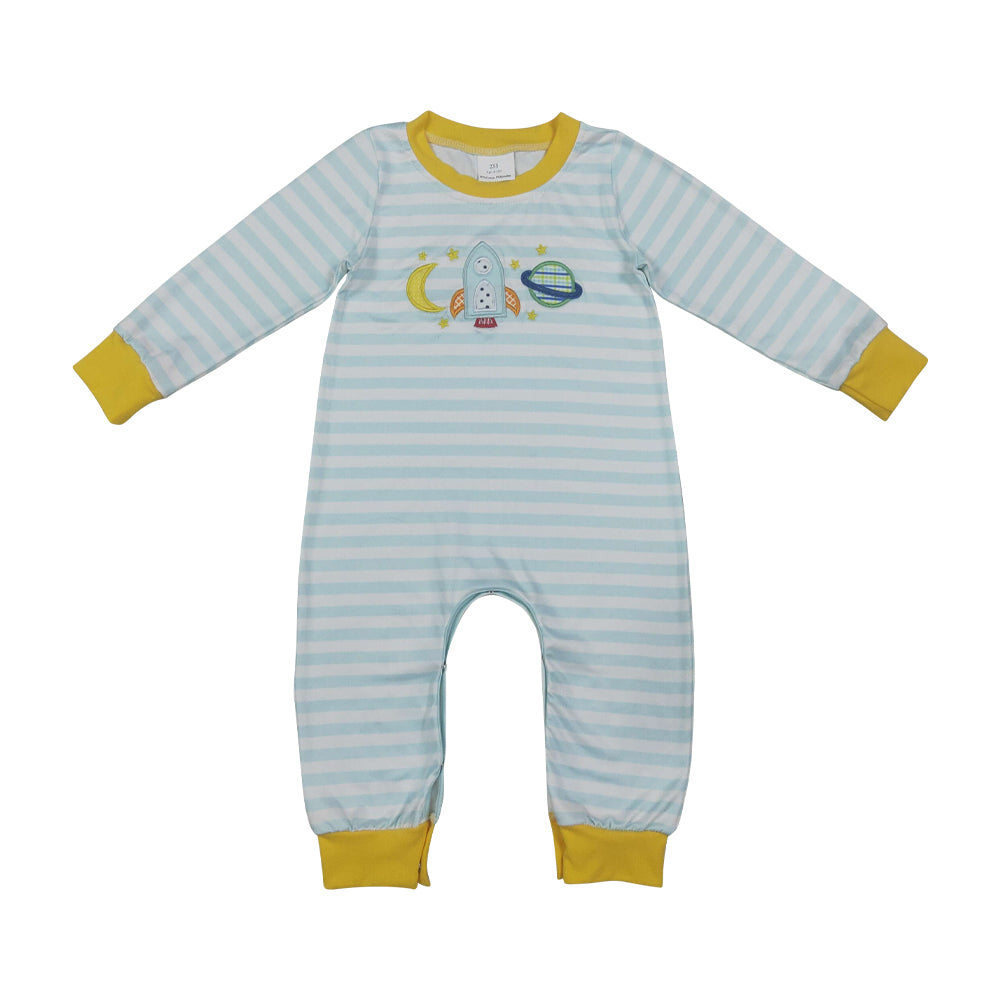 Duck embroidery Long Sleeve Baby Romper LR3062
