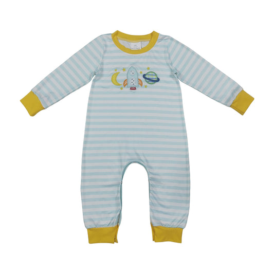Duck embroidery Long Sleeve Baby Romper LR3062