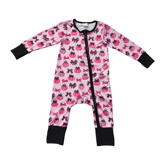 Pumpkin Long Sleeve Baby Romper LR3069