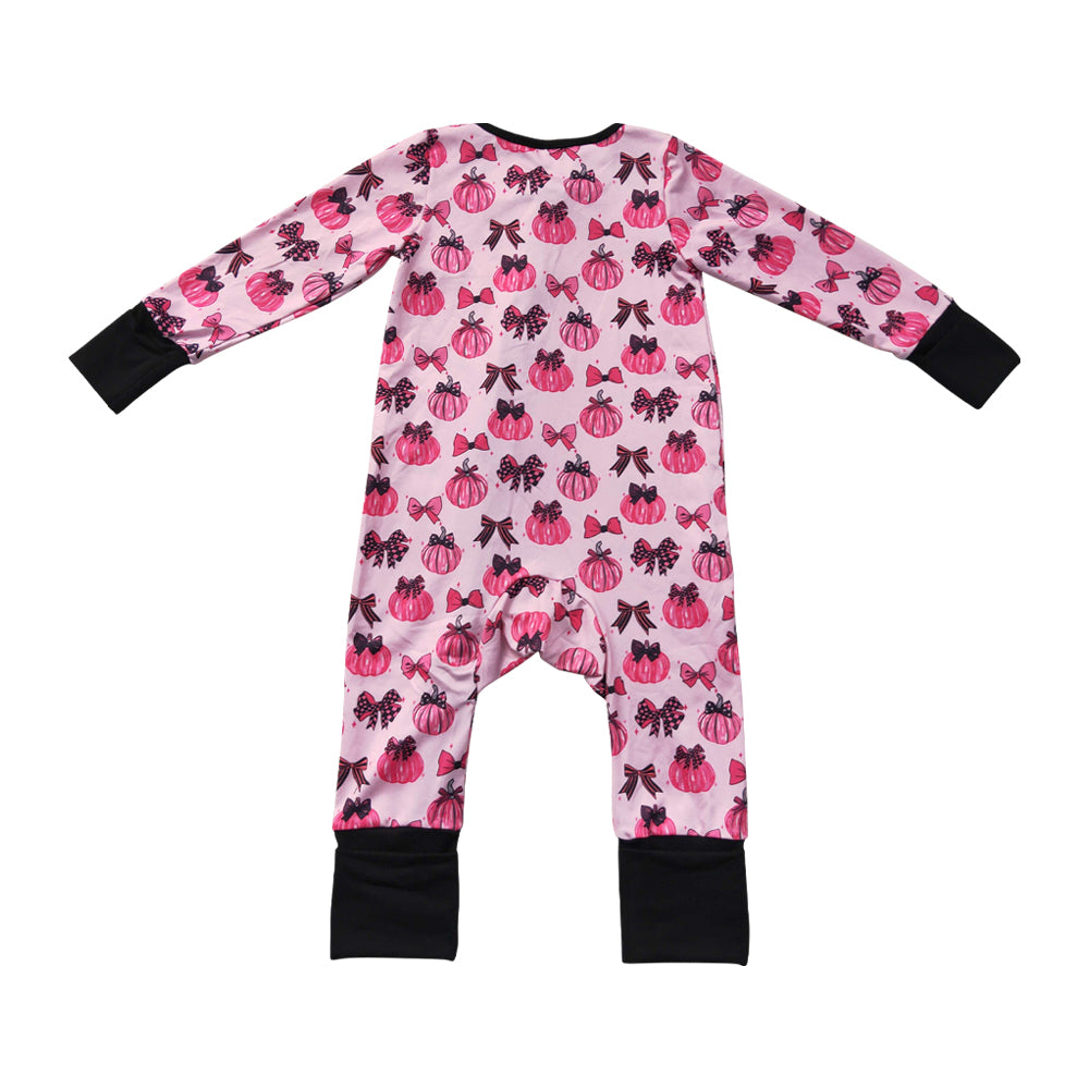 Pumpkin Long Sleeve Baby Romper LR3069