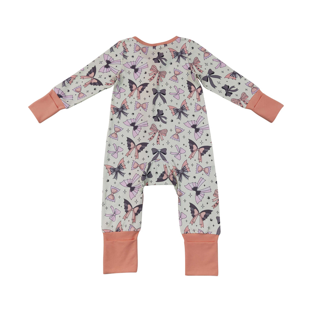 Halloween Bow Long Sleeve Baby Romper LR3078