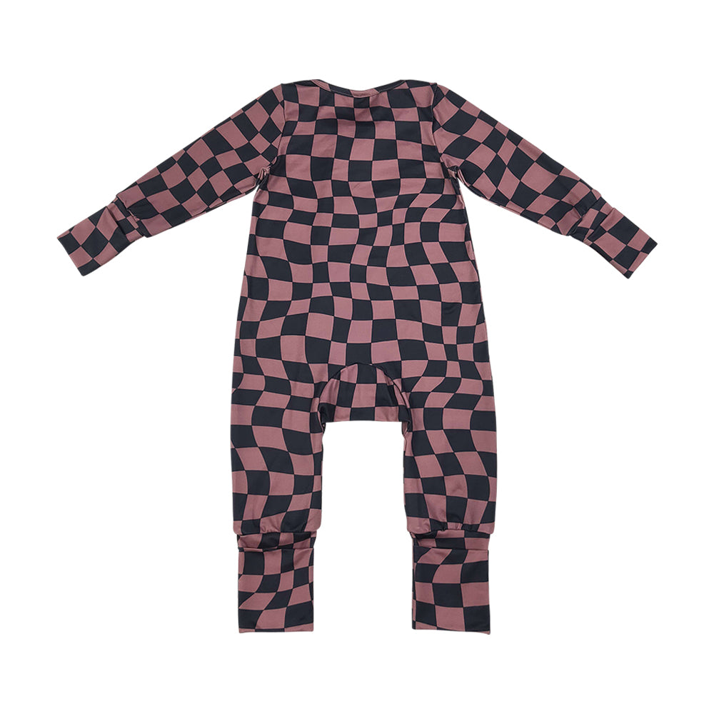 Plaid Long Sleeve Baby Romper LR3115(1)