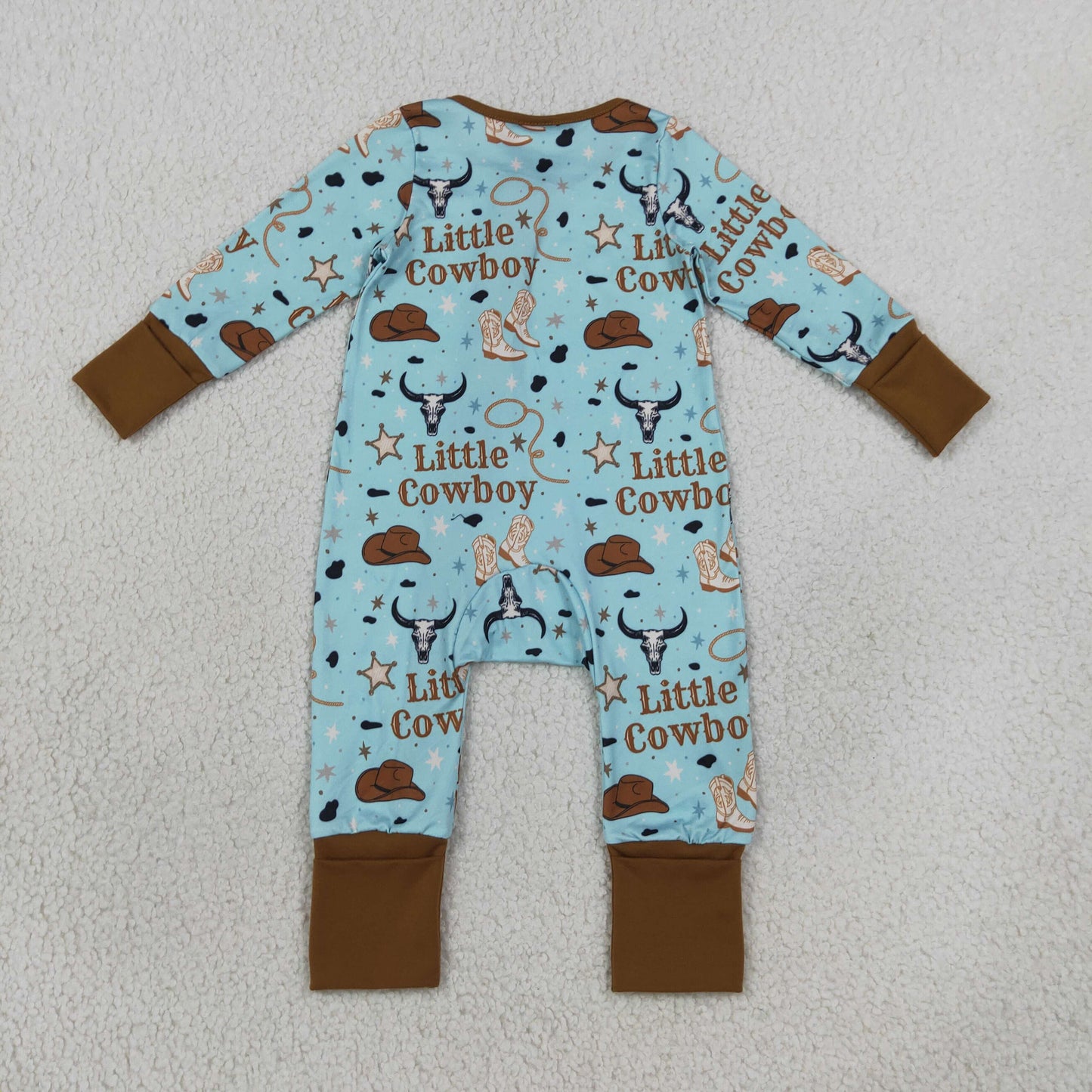 LR3124 Western Little Cowboy Baby Sleepers Romper