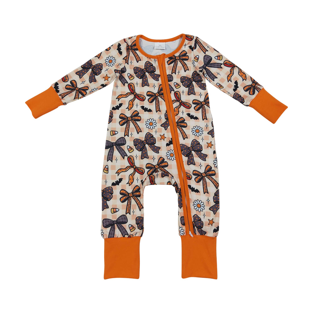 Halloween Bow long sleeves Baby Romper LR3161