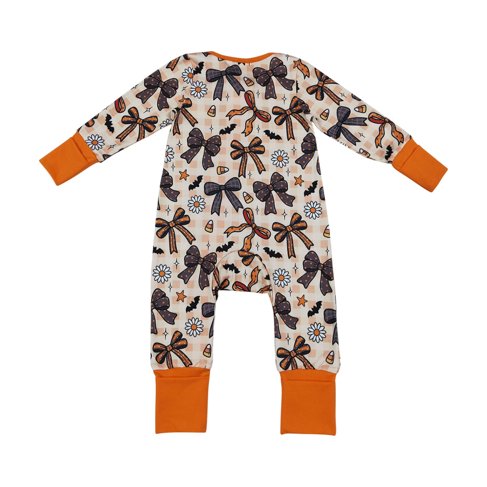 Halloween Bow long sleeves Baby Romper LR3161