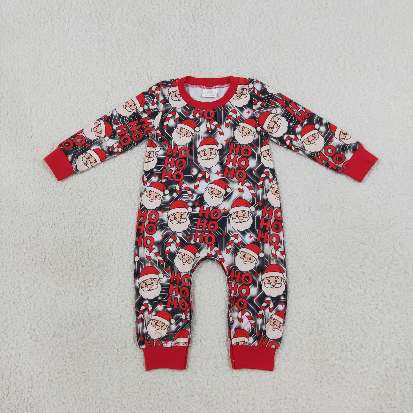 LR3162 Christmas Santa HOHOHO Baby Boys Romper